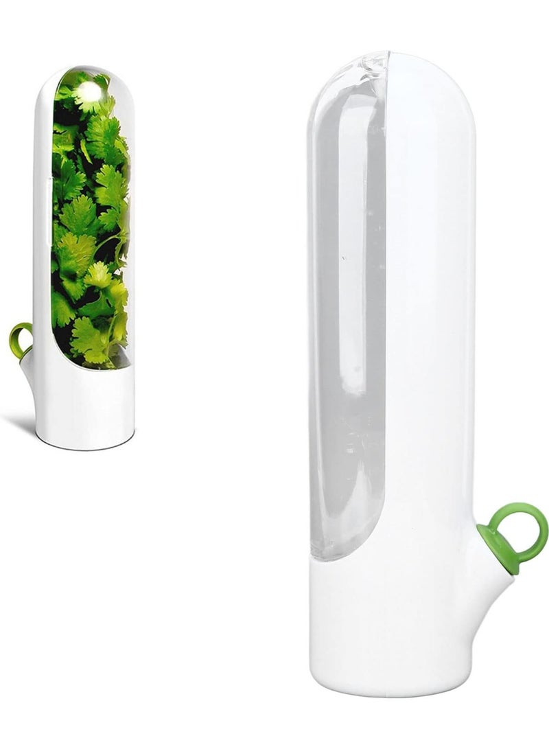 حافظ الأعشاب للثلاجة زجاجة لحفظ الخضروات الطازجة للكزبرة والنعناع والبقدونس بـإحكام جيد ضد تسرب الماء، مما يحافظ على رطوبة الخضروات ويضمن جودتها - Image 1